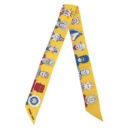 Hermes Scarf Twilly Dress Code Items Silk Yellow Multicolor — view 3