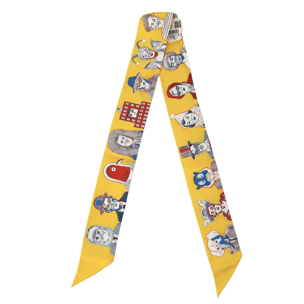 Hermes Scarf Twilly Dress Code Items Silk Yellow Multicolor — view 2