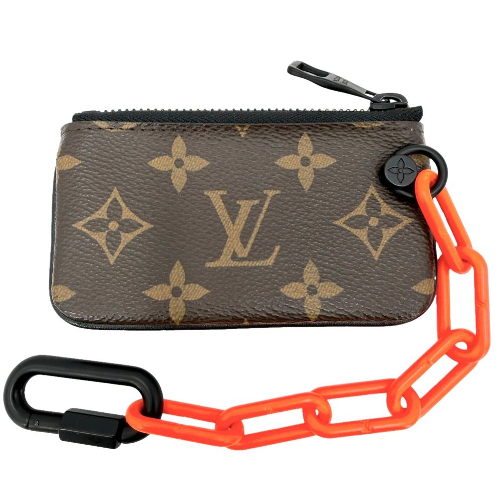 Louis Vuitton Key Case Monogram Pochette Cles Solar Ray Coin Purse Brown Orange — view 2