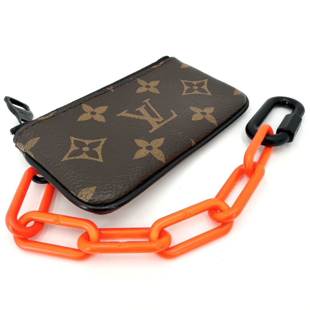 Louis Vuitton Key Case Monogram Pochette Cles Solar Ray Coin Purse Brown Orange — view 3