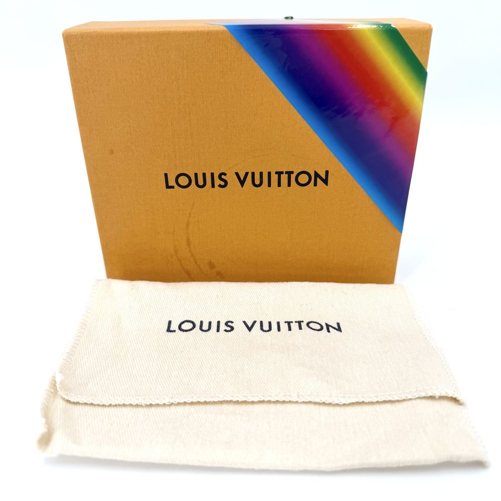 Louis Vuitton Key Case Monogram Pochette Cles Solar Ray Coin Purse Brown Orange — view 7