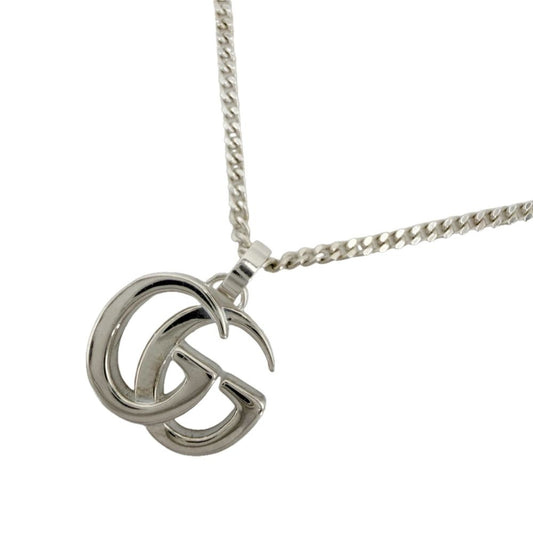 Gucci Necklace Double G GG Pendant Adjustable 925 Sterling Silver