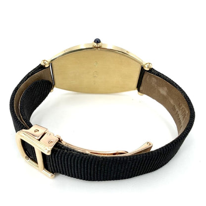 Cartier Watch Tonneau 750 Yellow Gold Guilloche Dial Manual Wind Black — view 3