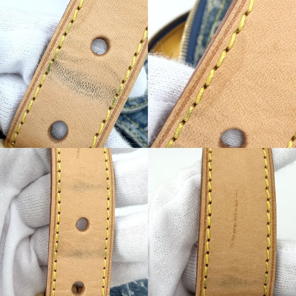 Louis Vuitton Shoulder Bag Baggy PM Monogram Denim Blue Gold — view 6