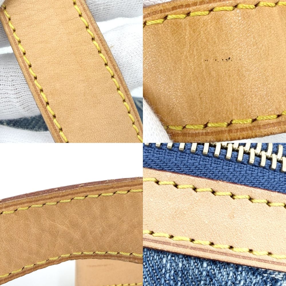 Louis Vuitton Shoulder Bag Baggy PM Monogram Denim Blue Gold — view 7