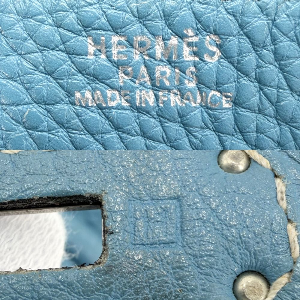 Hermes Handbag Birkin 30 Retourne Leather Blue Silver — view 5