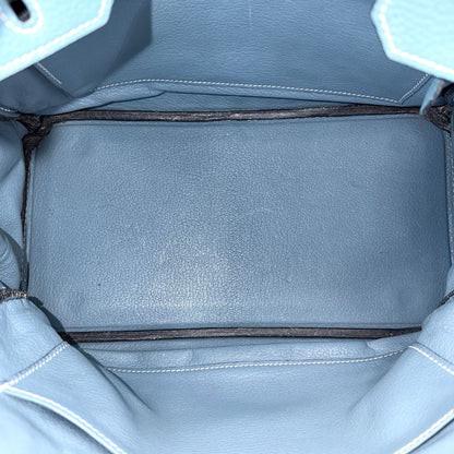 Hermes Handbag Birkin 30 Retourne Leather Blue Silver — view 4