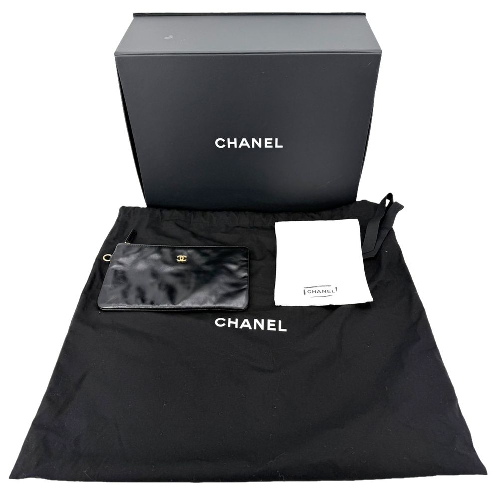 Chanel Shoulder Bag Chanel 22 Chain Crossbody Leather Black Gold — view 8