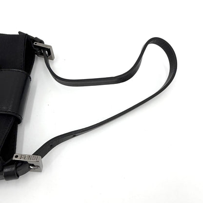 Fendi Handbag Zucca Mini Pouch Small Canvas Leather Black Silver — view 7