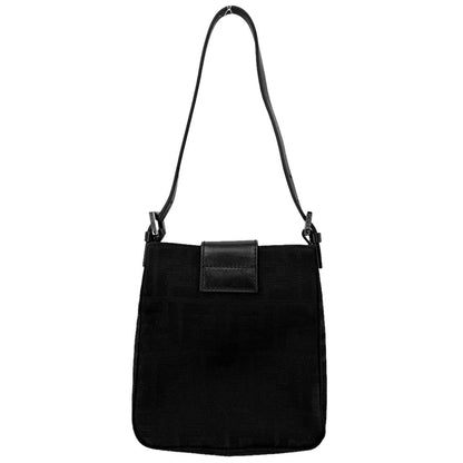 Fendi Handbag Zucca Mini Pouch Small Canvas Leather Black Silver — view 2
