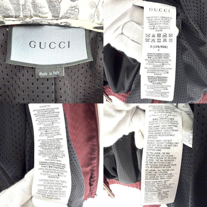 Gucci Varsity Jacket Dragon Wine Red Multicolor Silver Polyester Cotton S — view 3