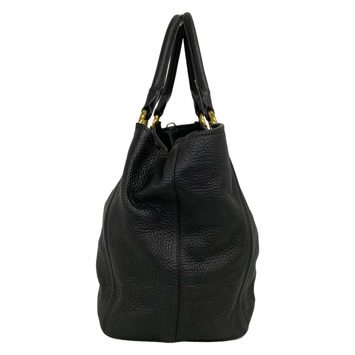 Miu Miu Tote Bag Navy Leather — view 4