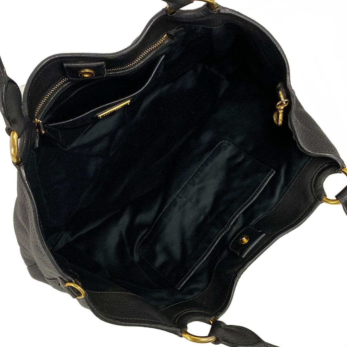 Miu Miu Tote Bag Navy Leather — view 7