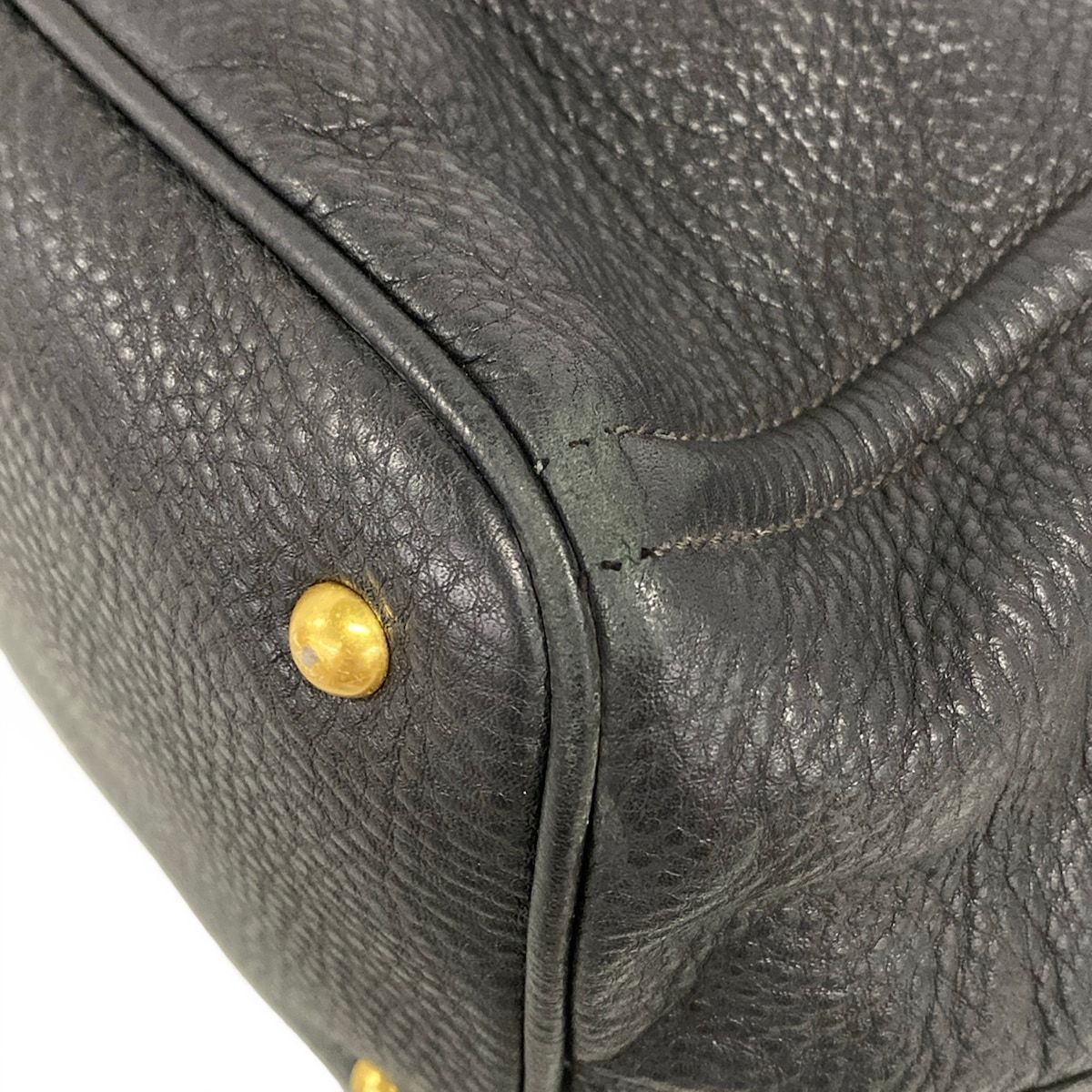 Miu Miu Tote Bag Navy Leather — view 6