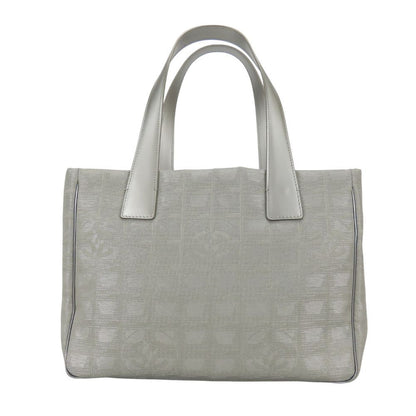 Chanel Tote Bag New Travel Line PM CC Logo Jacquard Nylon Silver — view 3