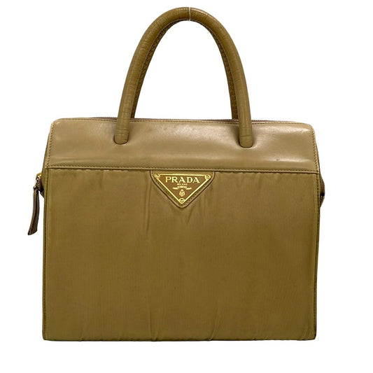 Prada Handbag Beige Leather