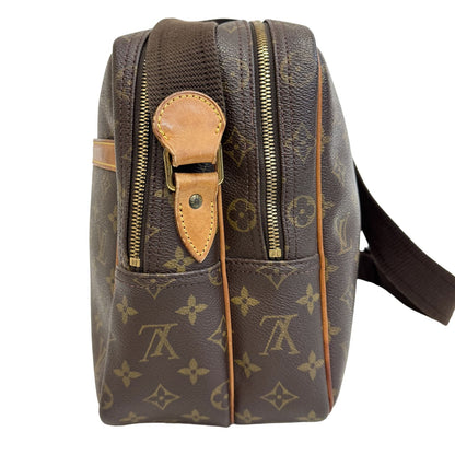 Louis Vuitton Reporter GM Monogram Canvas Brown Shoulder Bag — view 6