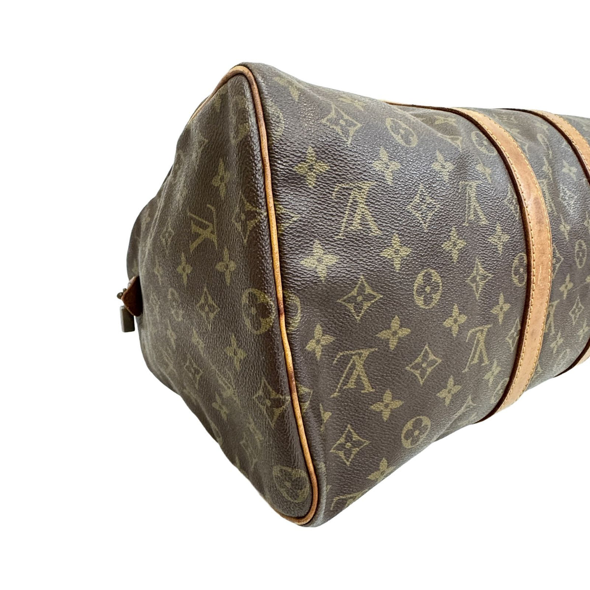 Louis Vuitton Keepall 45 Monogram Canvas Leather Brown Boston Bag — view 2