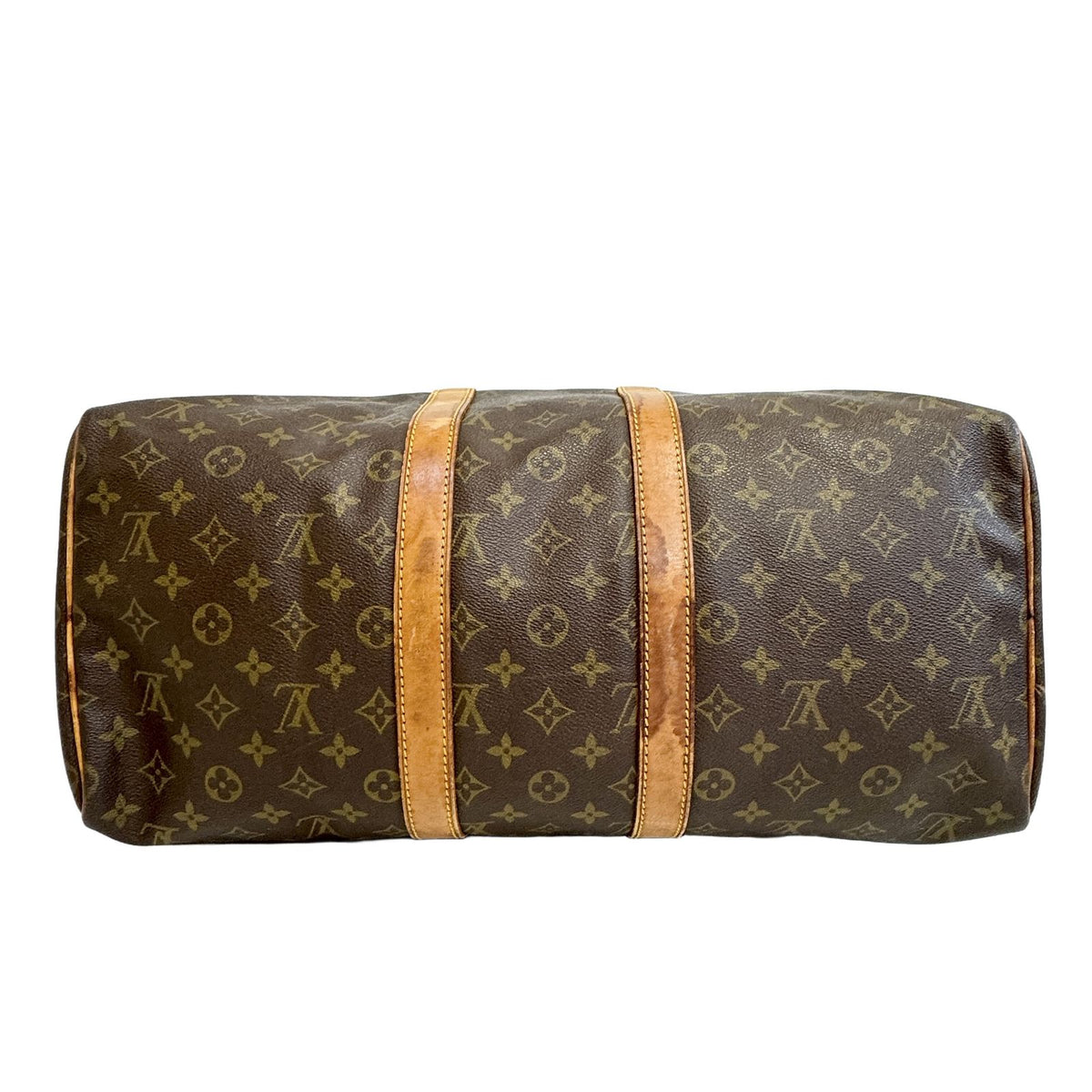 Louis Vuitton Keepall 45 Monogram Canvas Leather Brown Boston Bag — view 4