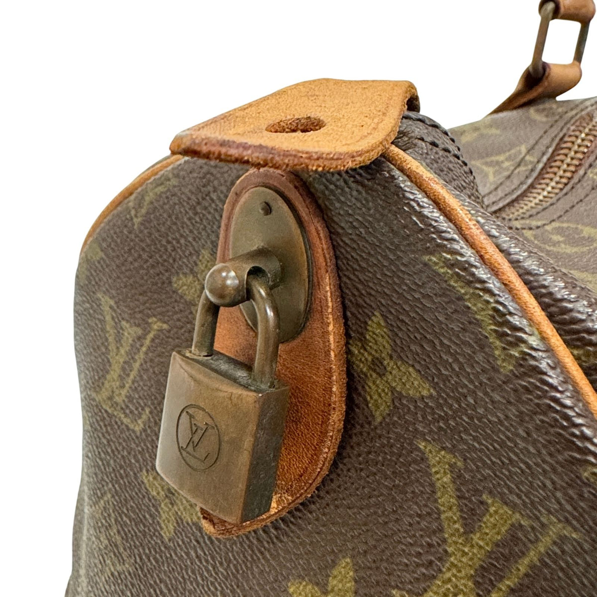 Louis Vuitton Keepall 45 Monogram Canvas Leather Brown Boston Bag — view 5