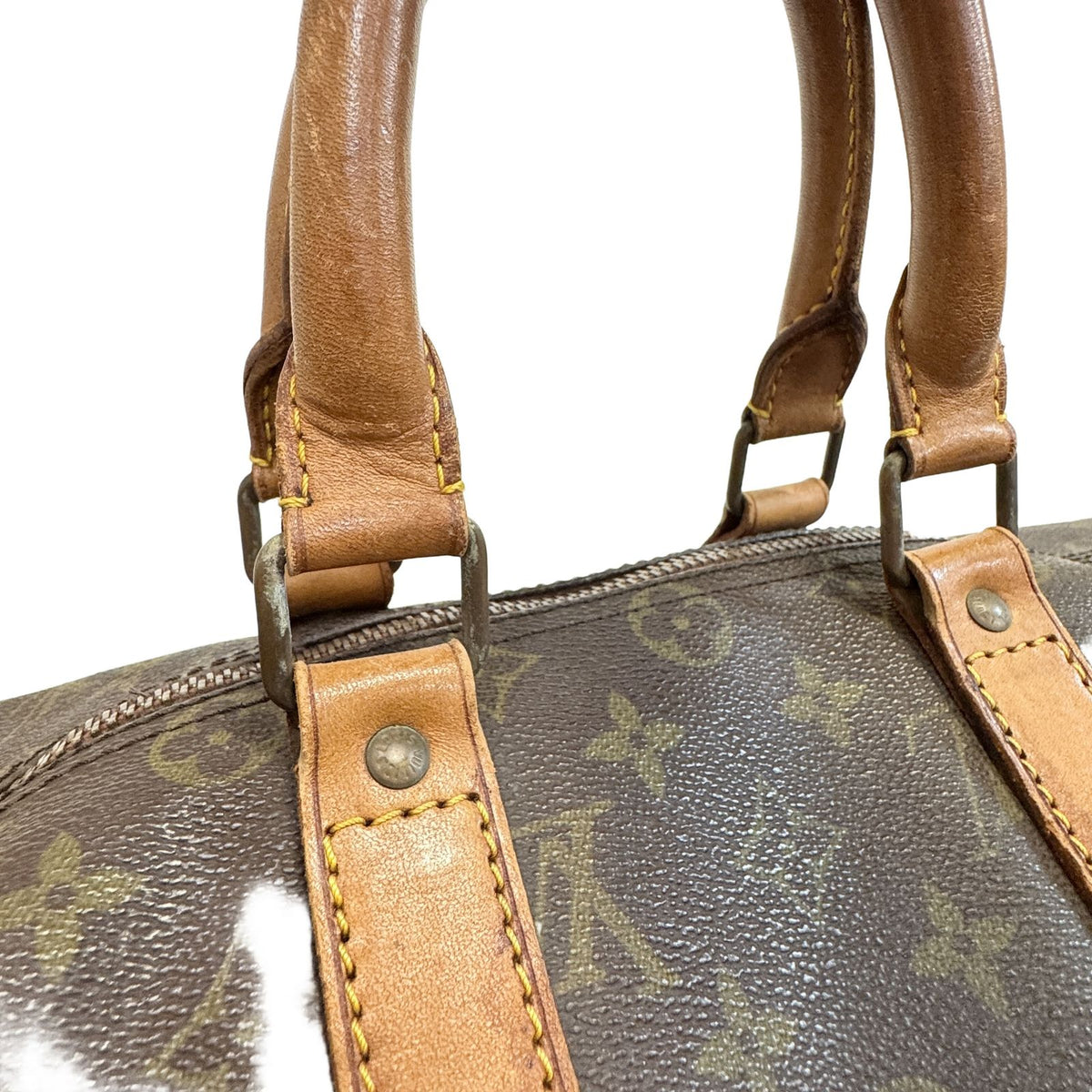 Louis Vuitton Keepall 45 Monogram Canvas Leather Brown Boston Bag — view 6