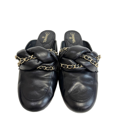 Chanel Quilted Chain Sandals Leather Shoes