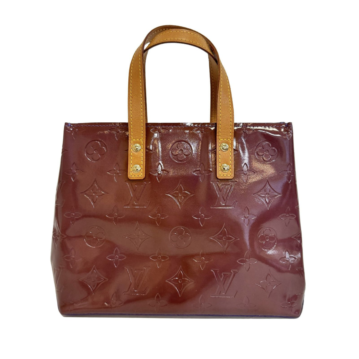 Louis Vuitton Reade PM Monogram Vernis Patent Mini Bag Purple Amarante