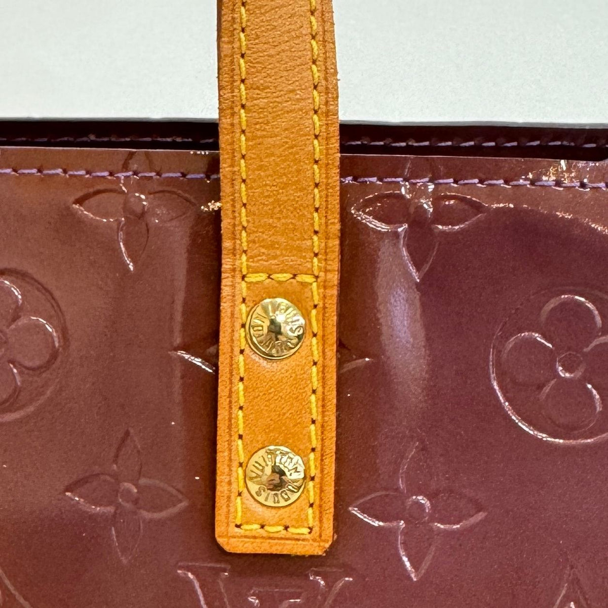 Louis Vuitton Reade PM Monogram Vernis Patent Mini Bag Purple Amarante — view 7