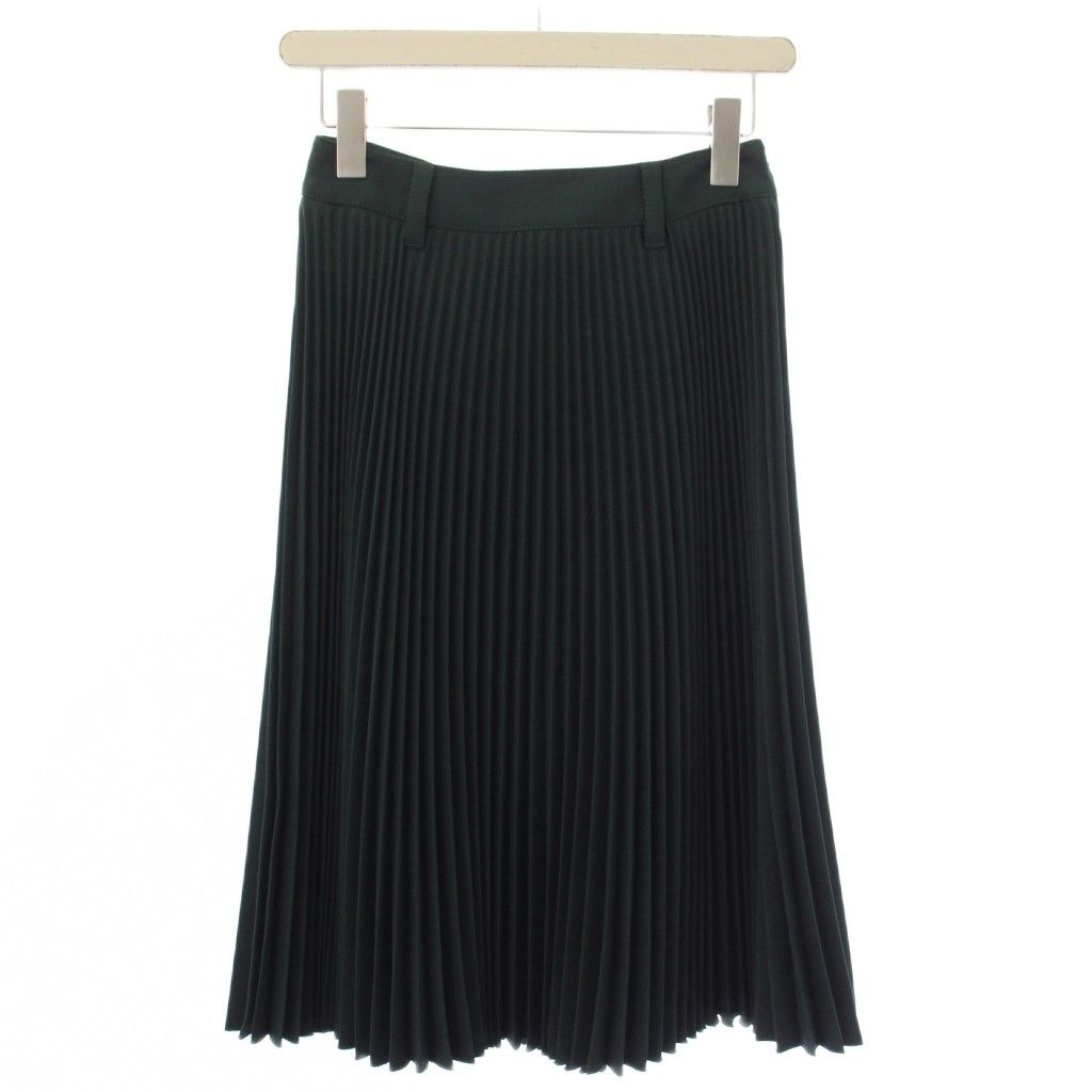 Prada Pleated Skirt Knee-Length Green 36