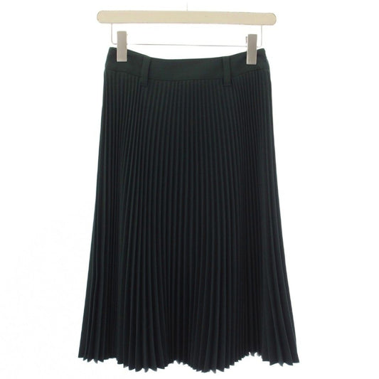 Prada Pleated Skirt Knee-Length Green 36