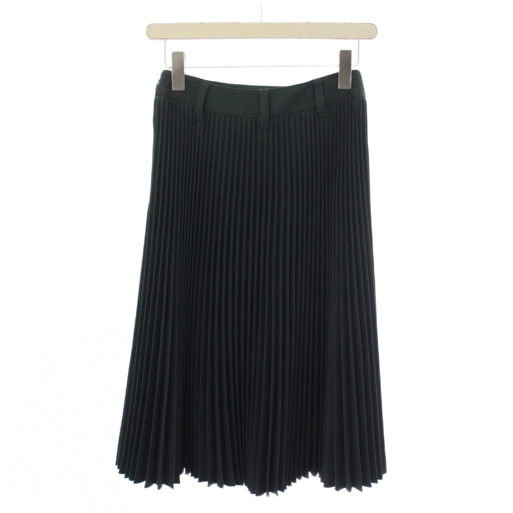 Prada Pleated Skirt Knee-Length Green 36 — view 2