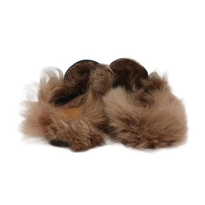 Gucci Prince Town Horsebit Mules Leather Fur Black Brown — view 3