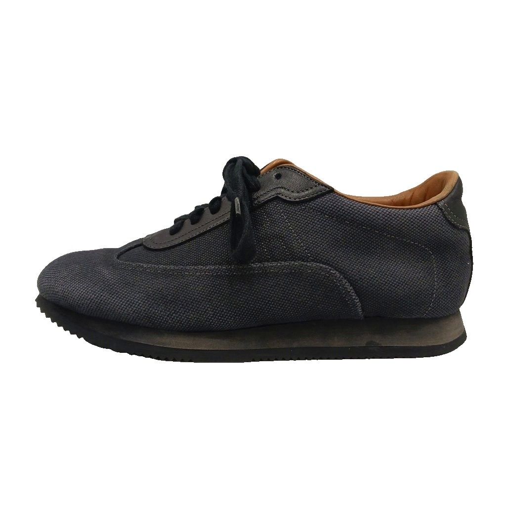 Hermes Quick Sneakers Canvas Leather Black — view 2