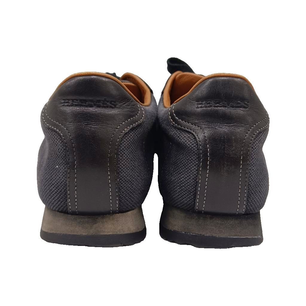 Hermes Quick Sneakers Canvas Leather Black — view 3