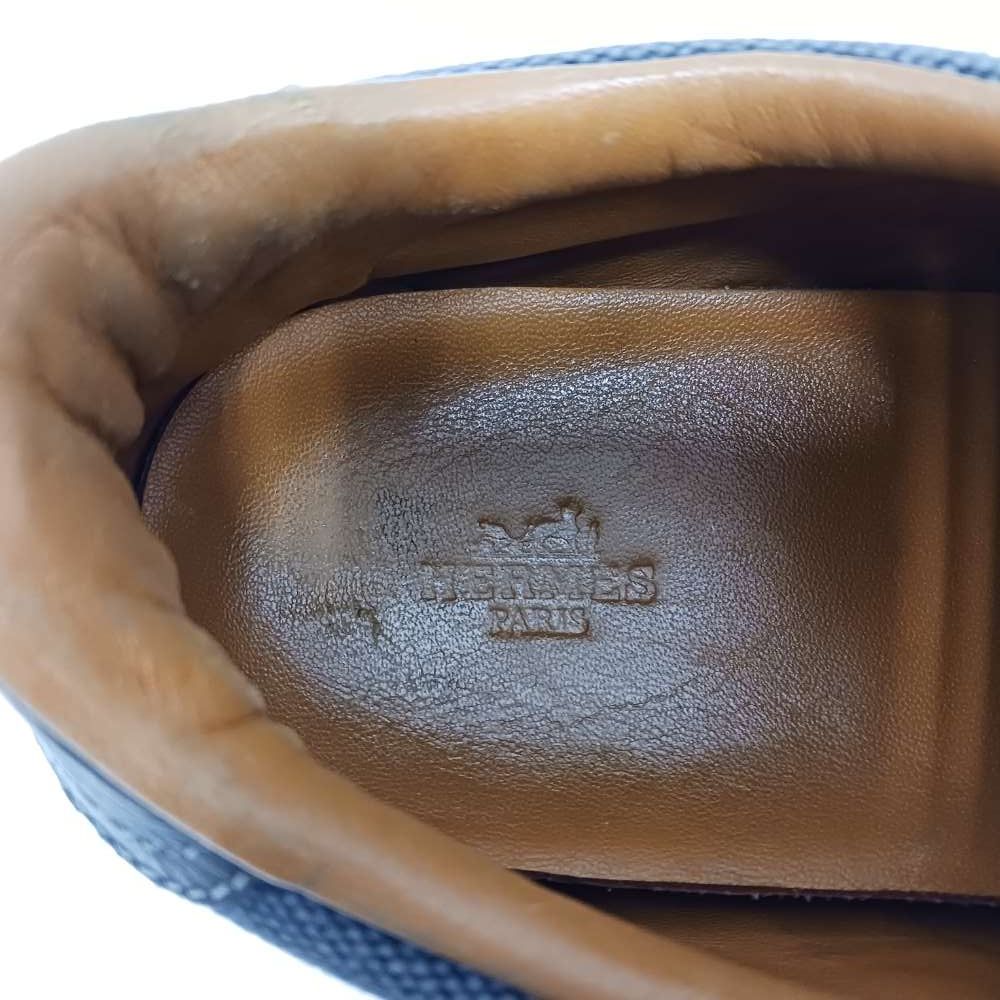 Hermes Quick Sneakers Canvas Leather Black — view 4