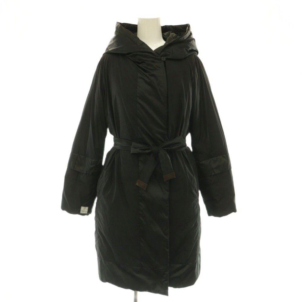 Max Mara S Reversible Down Coat Long Outer Black 36 — view 4
