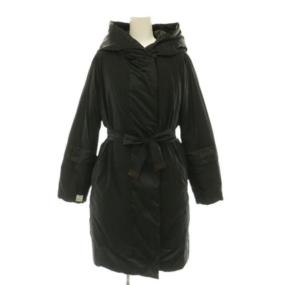 Max Mara S Reversible Down Coat Long Outer Black 36 — view 4
