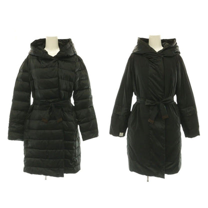 Max Mara S Reversible Down Coat Long Outer Black 36