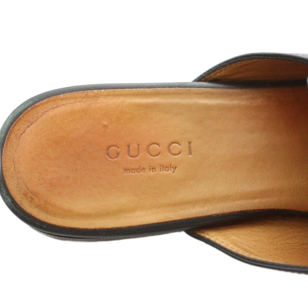Gucci Prince Town Bit Loafers Mules Leather Black — view 7