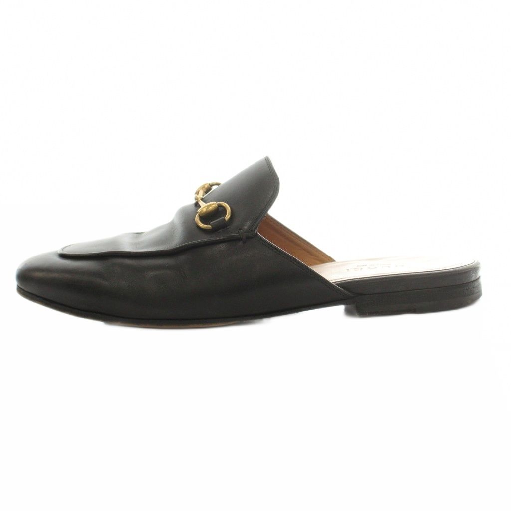 Gucci Prince Town Bit Loafers Mules Leather Black — view 2