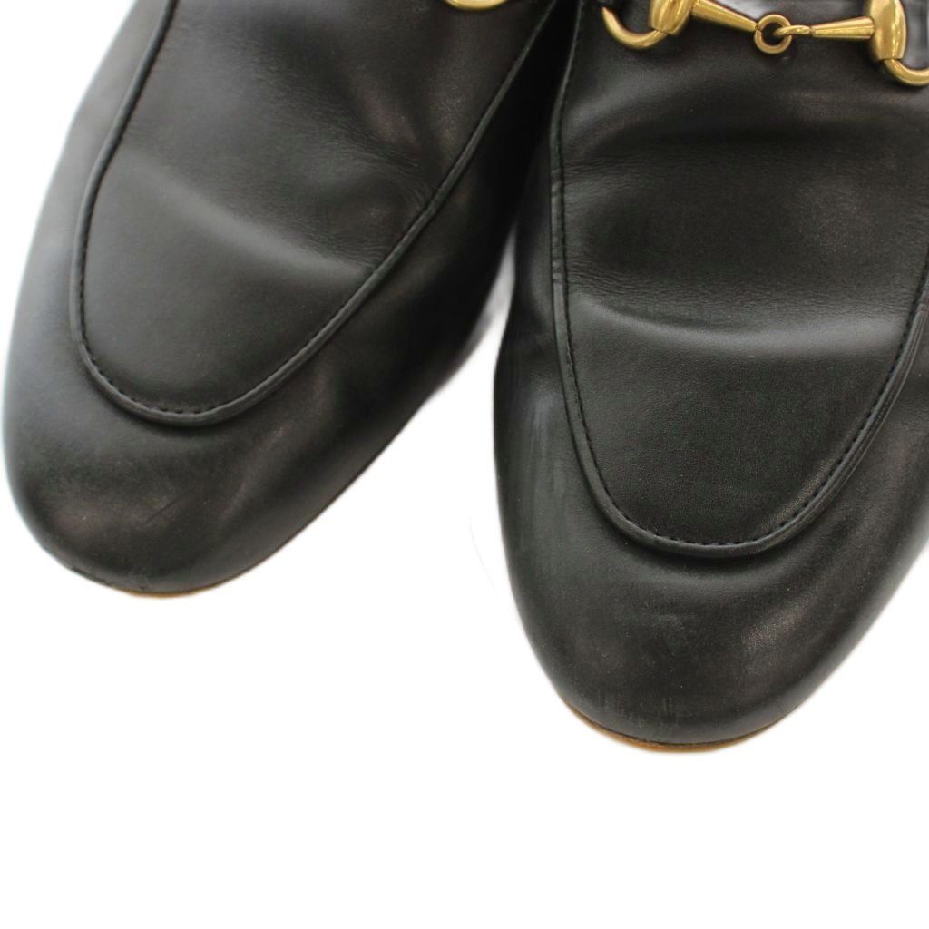 Gucci Prince Town Bit Loafers Mules Leather Black — view 3