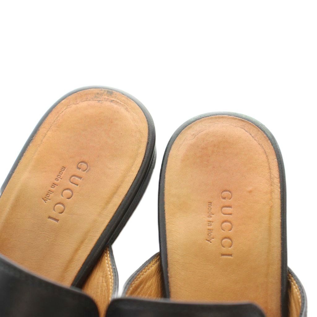 Gucci Prince Town Bit Loafers Mules Leather Black — view 4