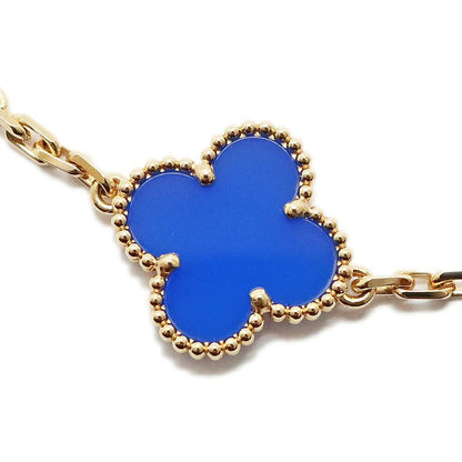 Van Cleef & Arpels Vintage Alhambra Necklace 750 Blue Agate — view 3