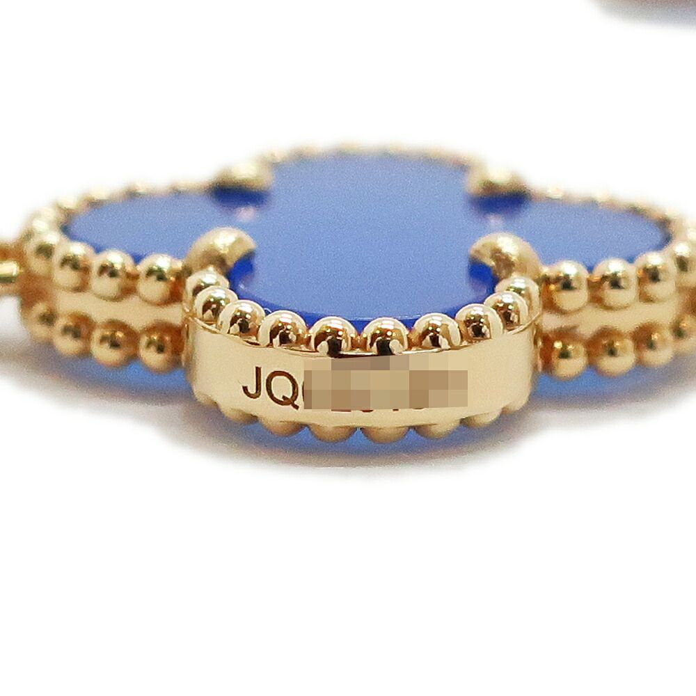 Van Cleef & Arpels Vintage Alhambra Necklace 750 Blue Agate — view 7