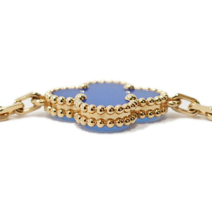 Van Cleef & Arpels Vintage Alhambra Necklace 750 Blue Agate — view 2