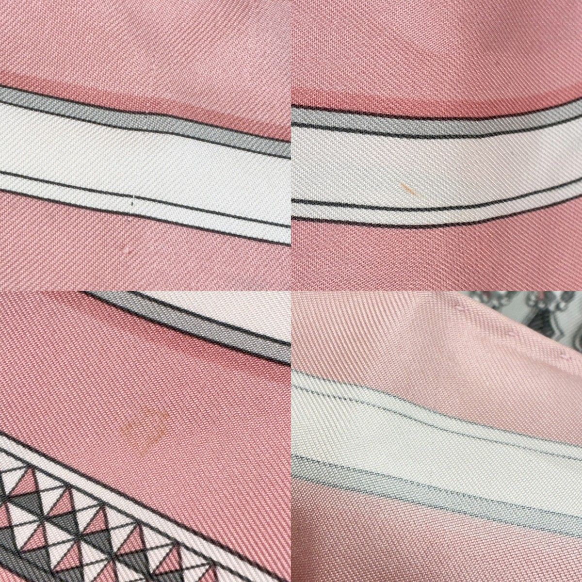 Hermes Grand Apparat Scarf Silk 100% Pink — view 8