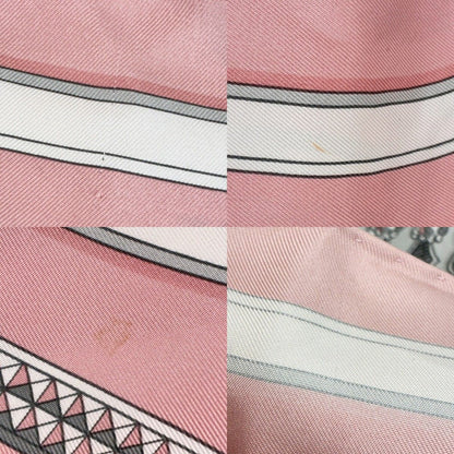 Hermes Grand Apparat Scarf Silk 100% Pink — view 8