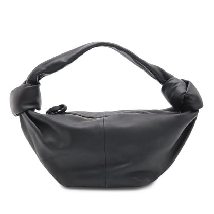 Bottega Veneta Double Knot Handbag Leather Black Gold