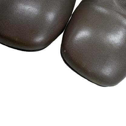 Celine by Phoebe Philo Metal Heels Side Zip Leather Boots Gray — view 7