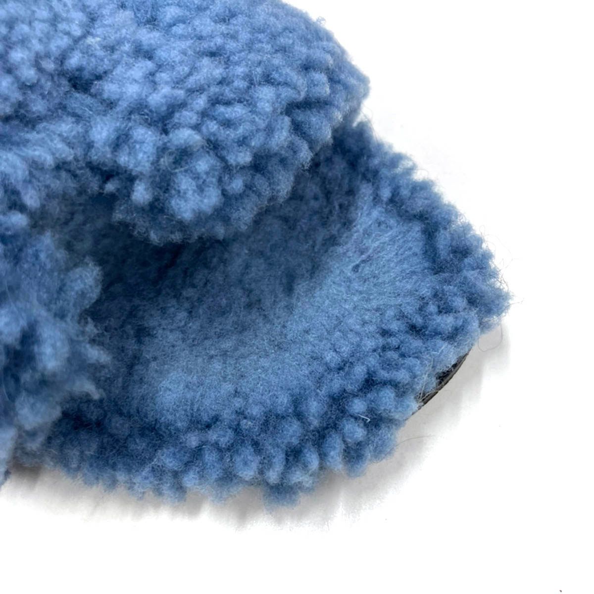 Hermes Oran Shearling Blue Sandals — view 7